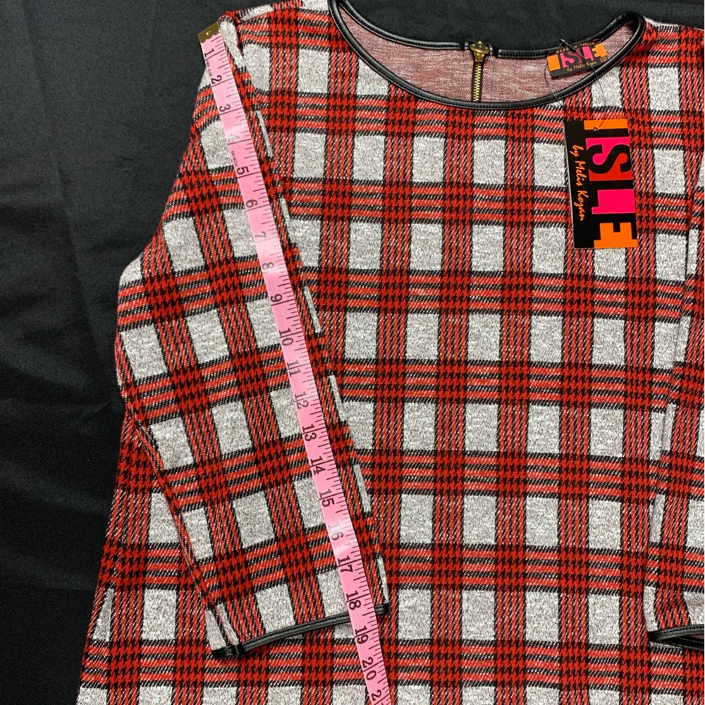 NWT XL plaid dress ISL by Melissa Kozan - Picture 4 of 10